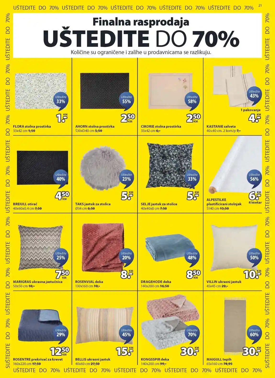 Jysk akcija Sniženja Jysk kataloška akcija