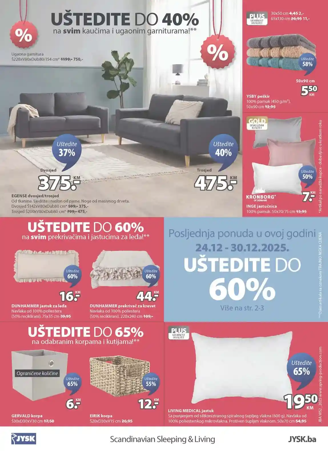 Jysk akcija Sniženja Jysk kataloška akcija