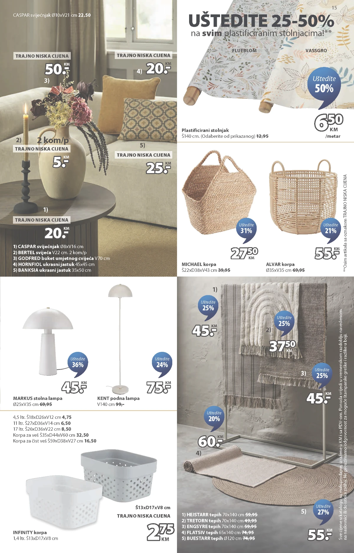 JYSK lampe i dekorativni detalji za moderan dom JYSK lampe, korpe, tepisi i dekoracija za dom na sniženju