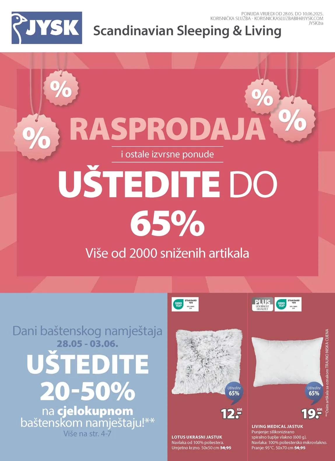 JYSK akcija RASPRODAJA sniženja do 10.06.2025