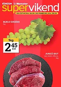 Konzum i Mercator vikend akcija – sniženja za dom (do 08.09.2025)