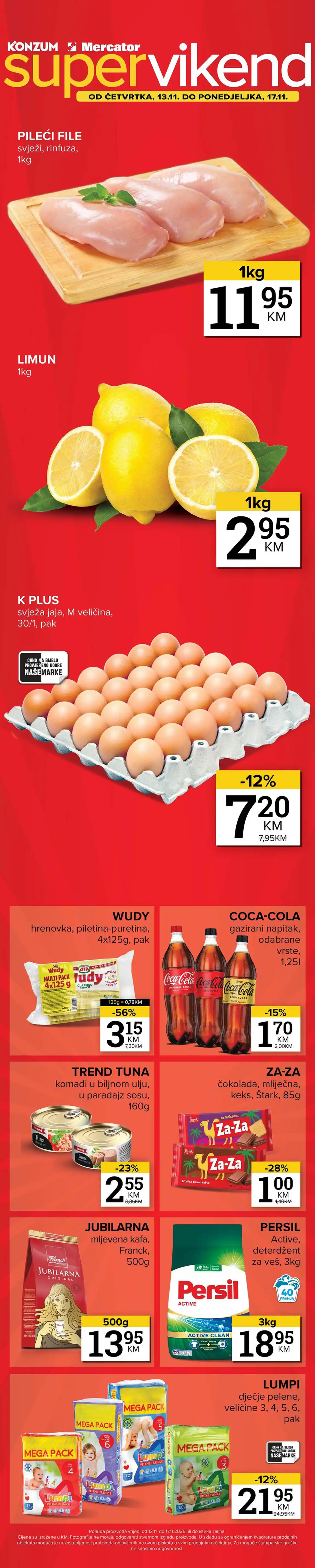 Konzum i Mercator super akcija sniženja super akcija Konzum i Mercator