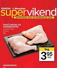 Konzum i Mercator – Vikend akcija sniženja do 20.10.2025