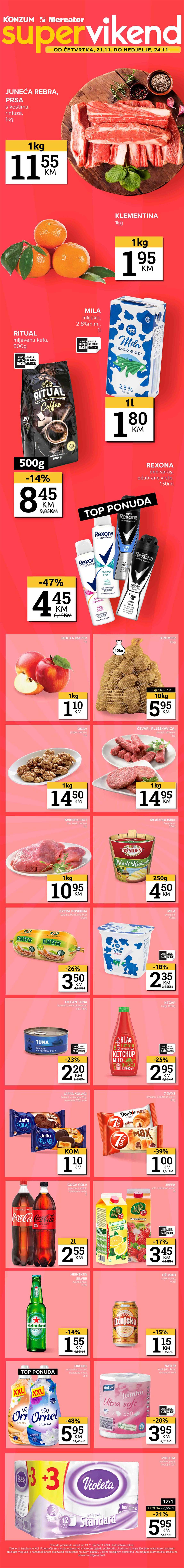 Vikend akcija Konzum i Mercator