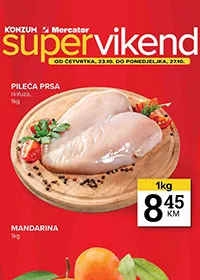 Konzum i Mercator – Vikend akcija sniženja do 27.10.2025