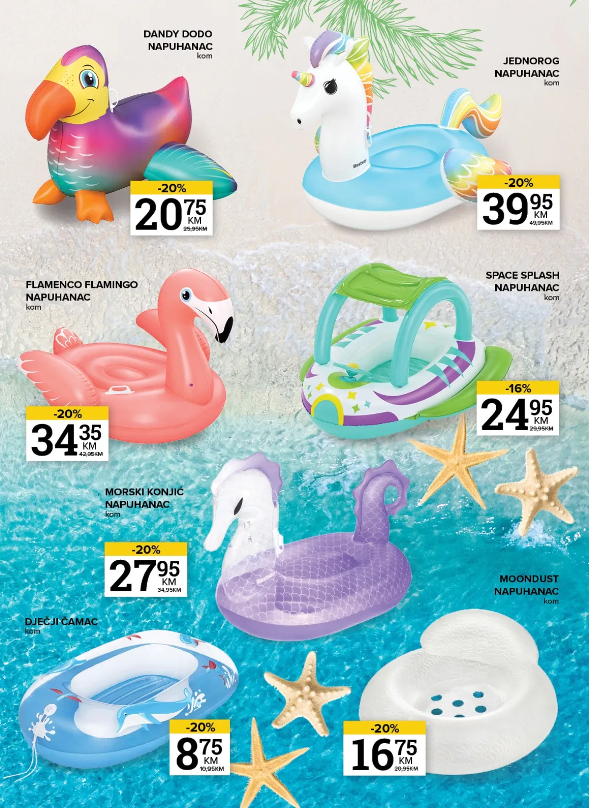 Konzum i Mercator katalog – ljetni napuhanci i dječiji čamci