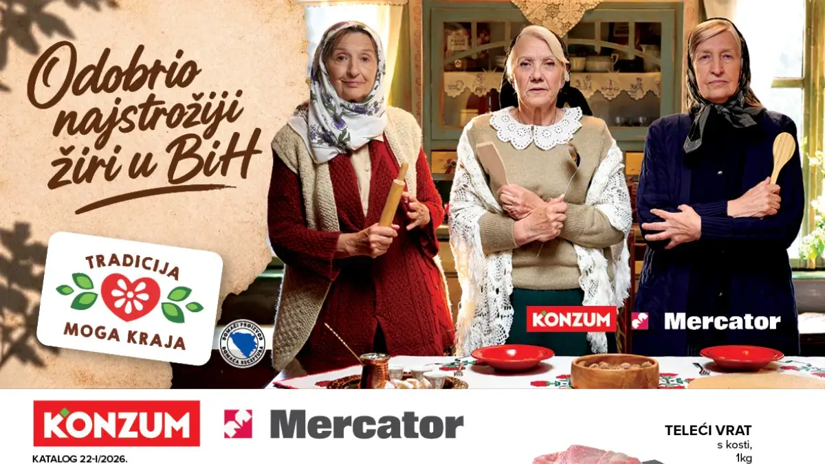 Konzum i Mercator akcija do 52 posto na prehranu meso voće povrće i domaće proizvode do 08.06.2026