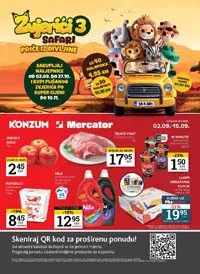 Konzum i Mercator akcija – katalog sniženja do 15.09.2025
