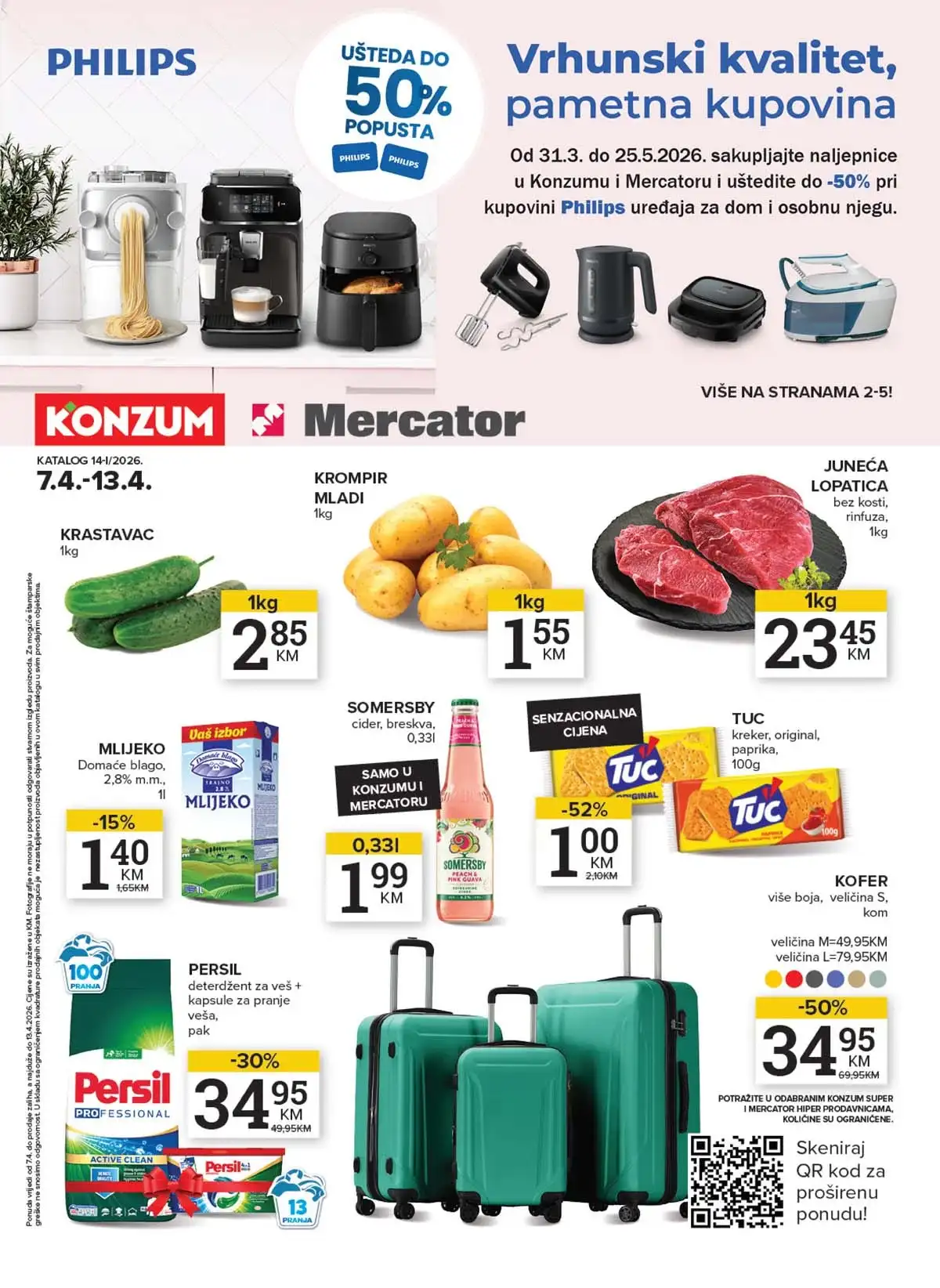 Konzum i Mercator katalog sniženja – strana 1 Konzum i Mercator akcija katalog sniženja do 04. aprila 2026 – strana 1