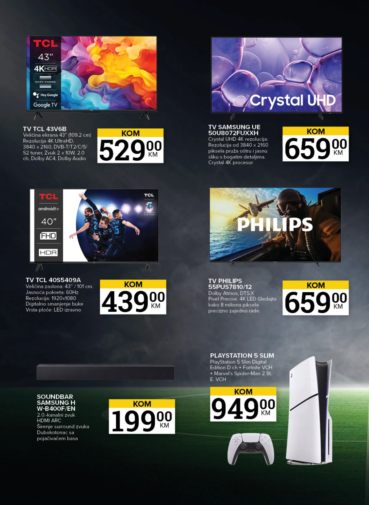 Samsung, TCL, Philips televizori i PlayStation 5 Slim po akcijskim cijenama