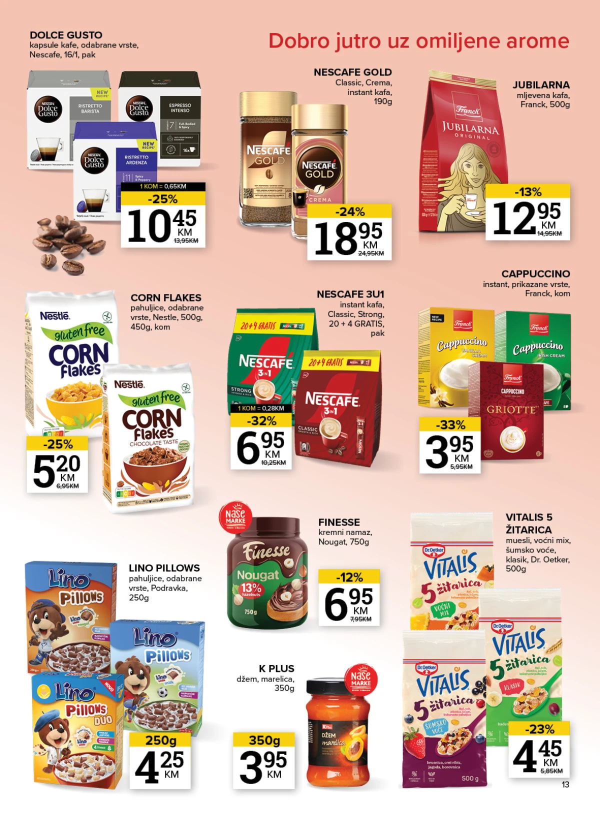Nescafe Gold, Franck kafa, cappuccino i žitarice po akcijskim cijenama
