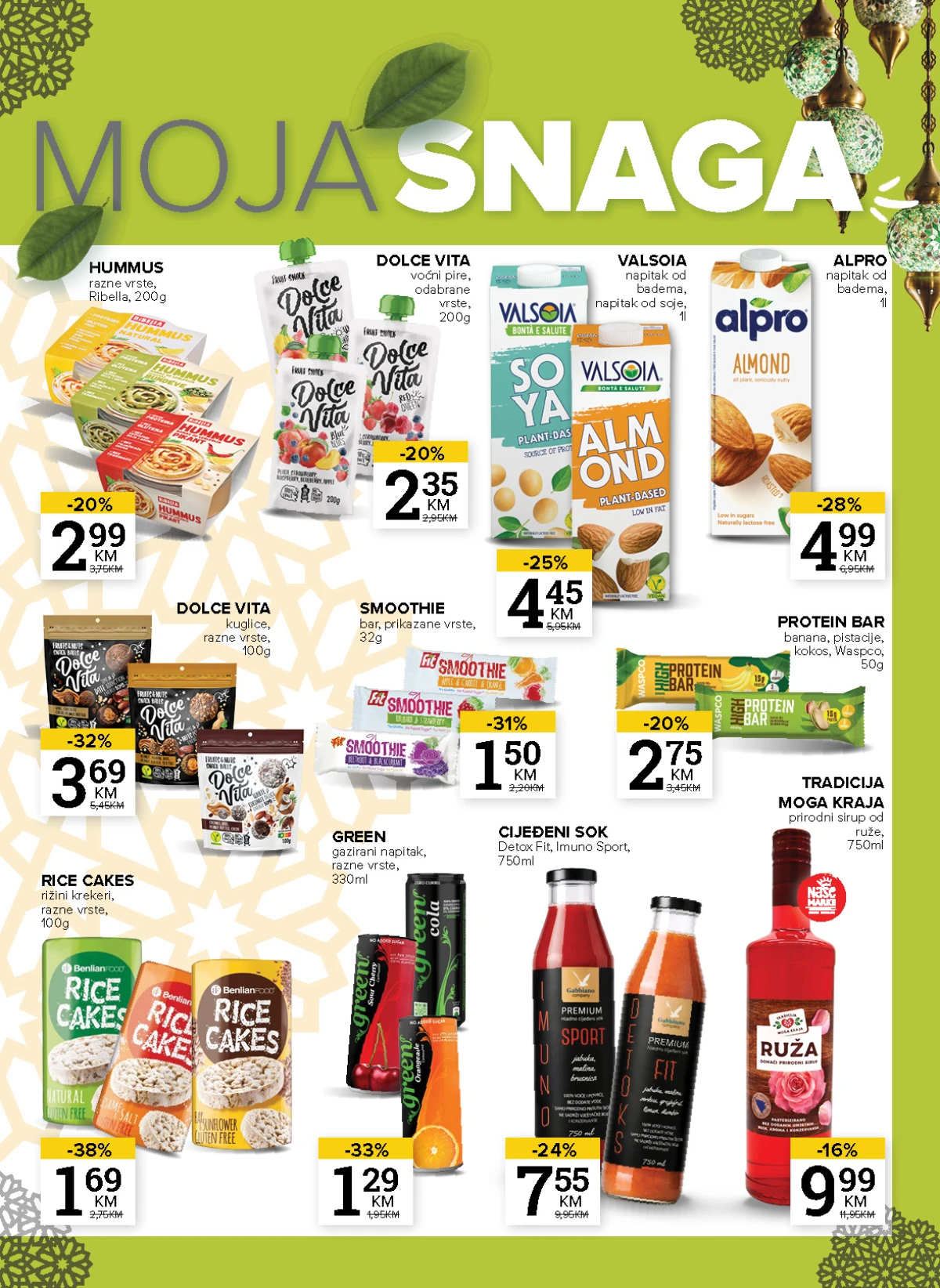 Konzum i Mercator katalog maj 2026 protein bar smoothie i zdrava hrana akcija