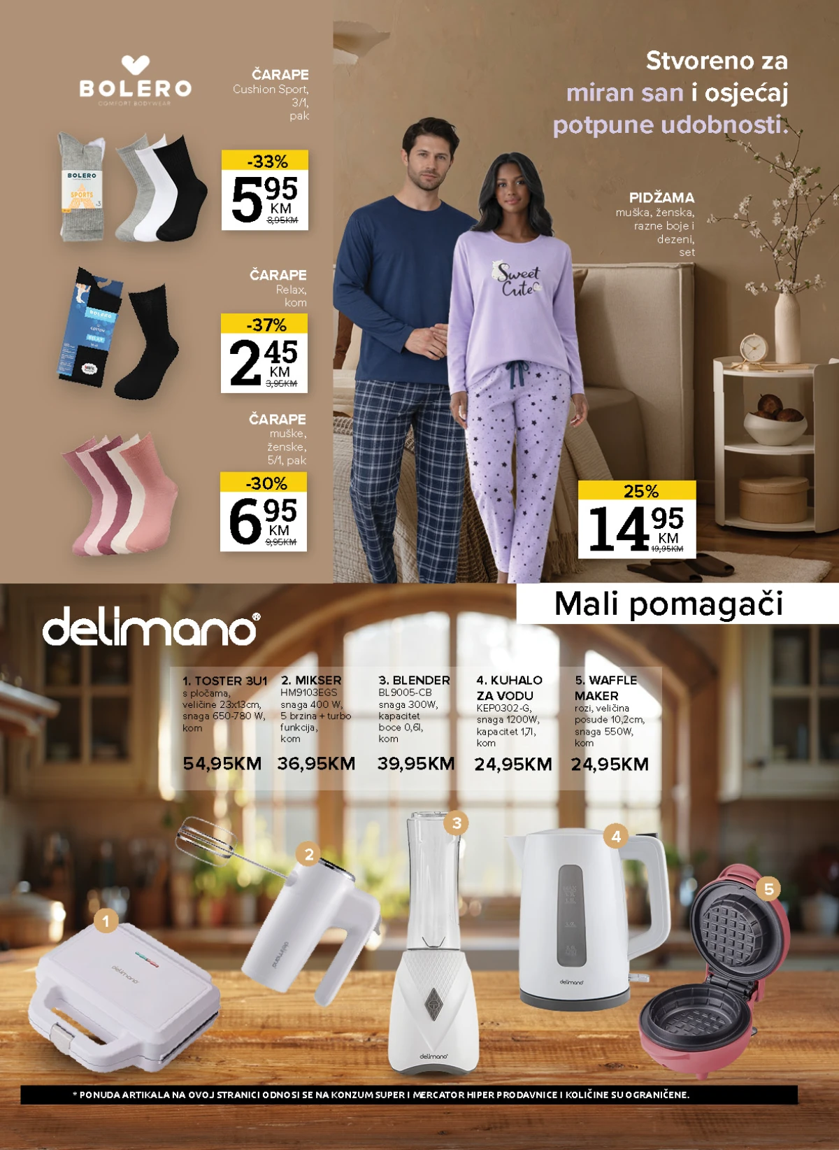 Konzum i Mercator katalog maj 2026 tjestenina i dodaci za kuhanje akcija
