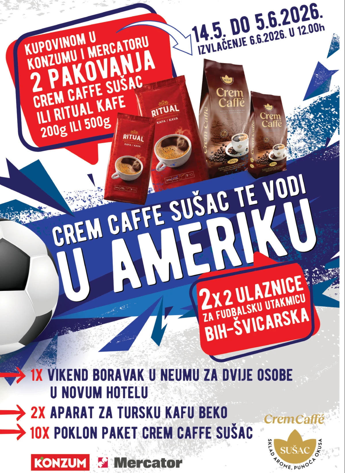 Konzum i Mercator katalog maj 2026 dodatna sniženja i akcije