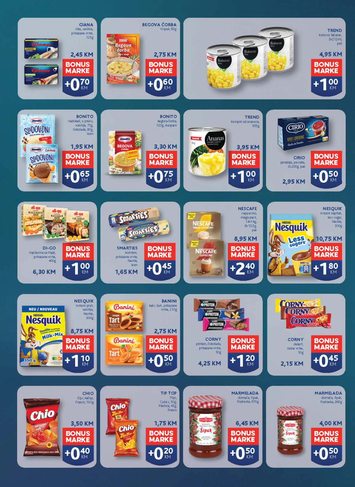 Konzum i Mercator Pika Bonus ponuda – proizvodi za njegu i svakodnevnu upotrebu