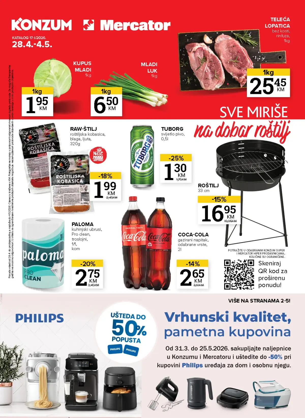 Konzum i Mercator akcija katalog sniženja do 04. maja 2026 – strana 1