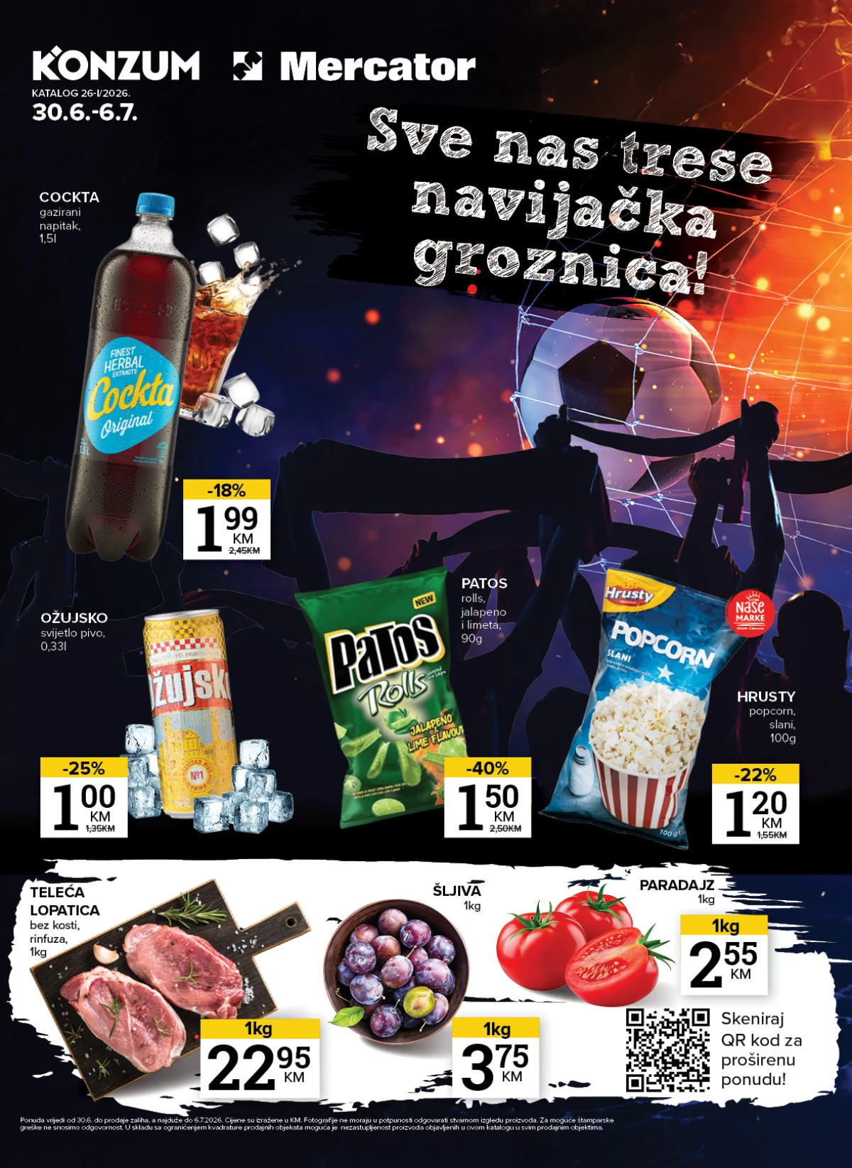 Konzum i Mercator katalog od 30.06. do 06.07.2026 – nova sedmična akcija sa popustima do 40%