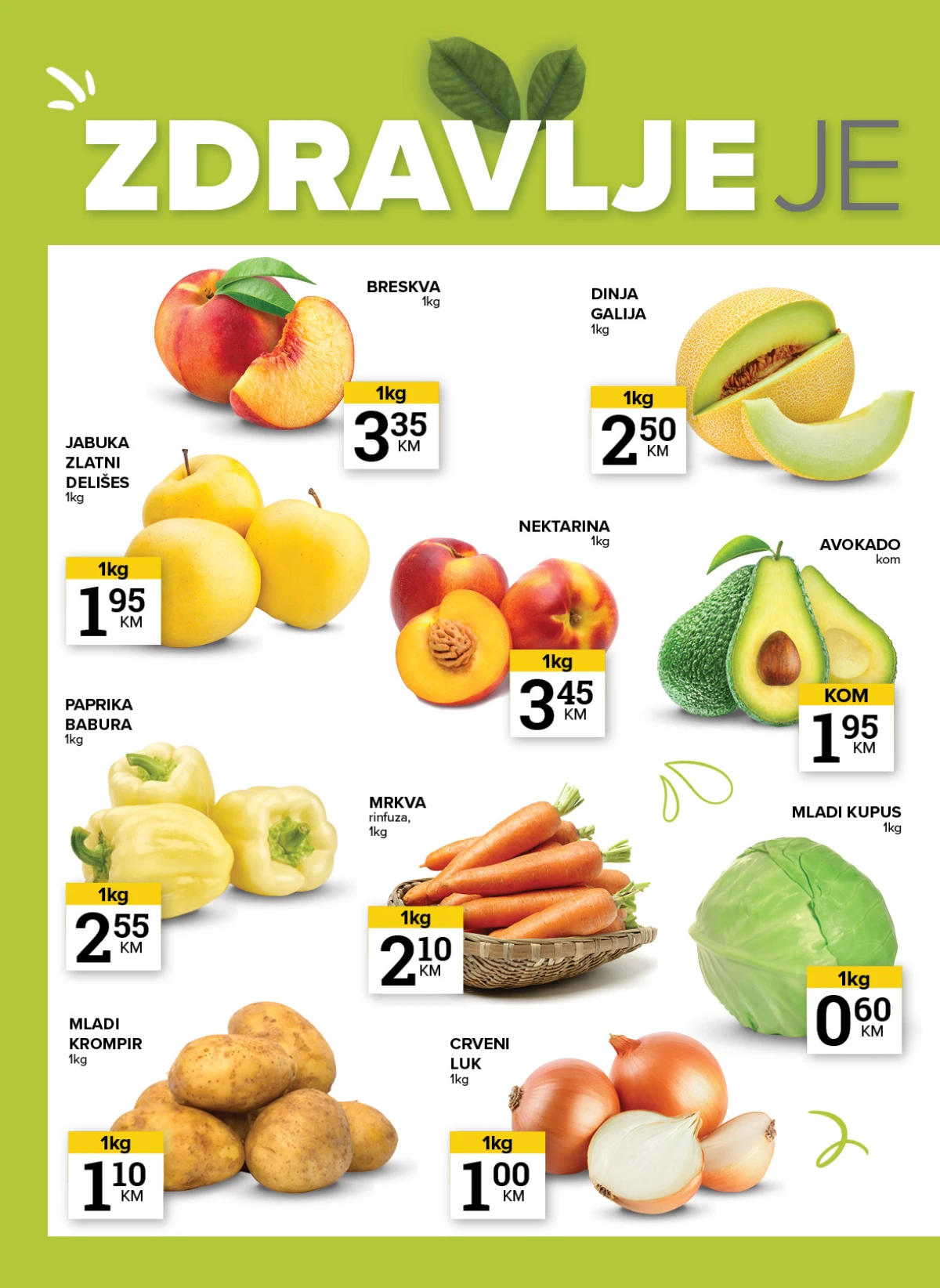 Konzum i Mercator akcija – svježe meso, delikatese i proizvodi za svakodnevnu kupovinu