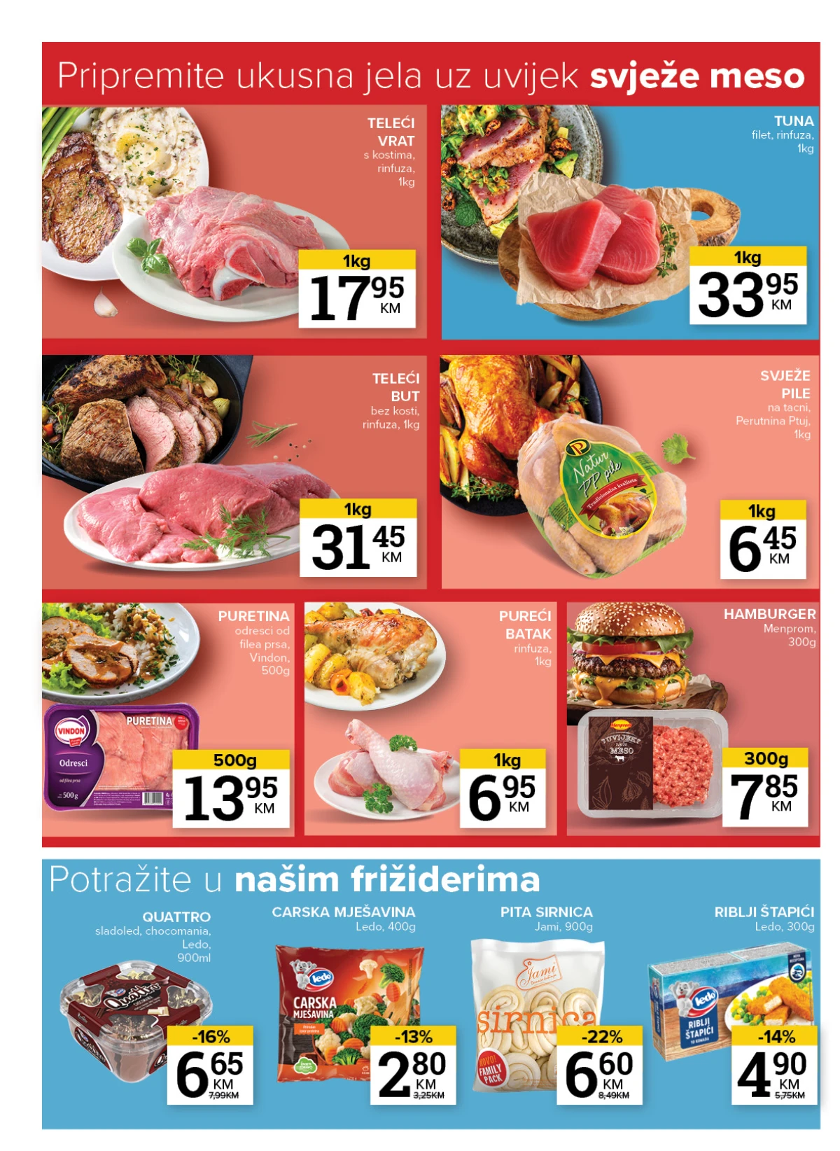 Konzum i Mercator akcija – proizvodi za doručak, namazi i prehrambeni artikli