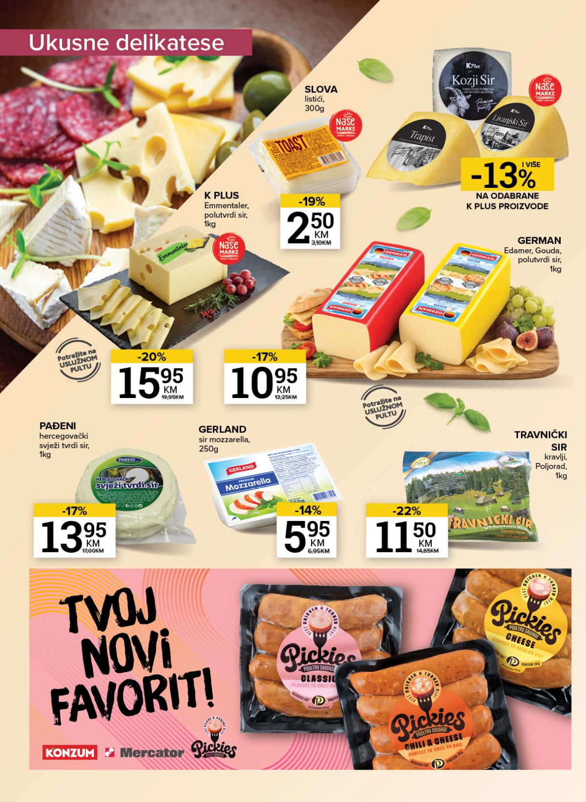 Konzum i Mercator akcija – zamrznuti program, sladoledi i gotova jela