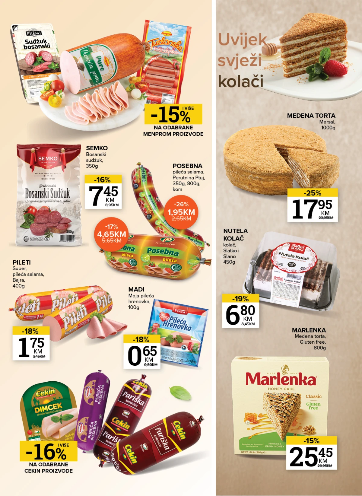Konzum i Mercator akcija – mlijeko, jogurti, sirevi i mliječni proizvodi na sniženju