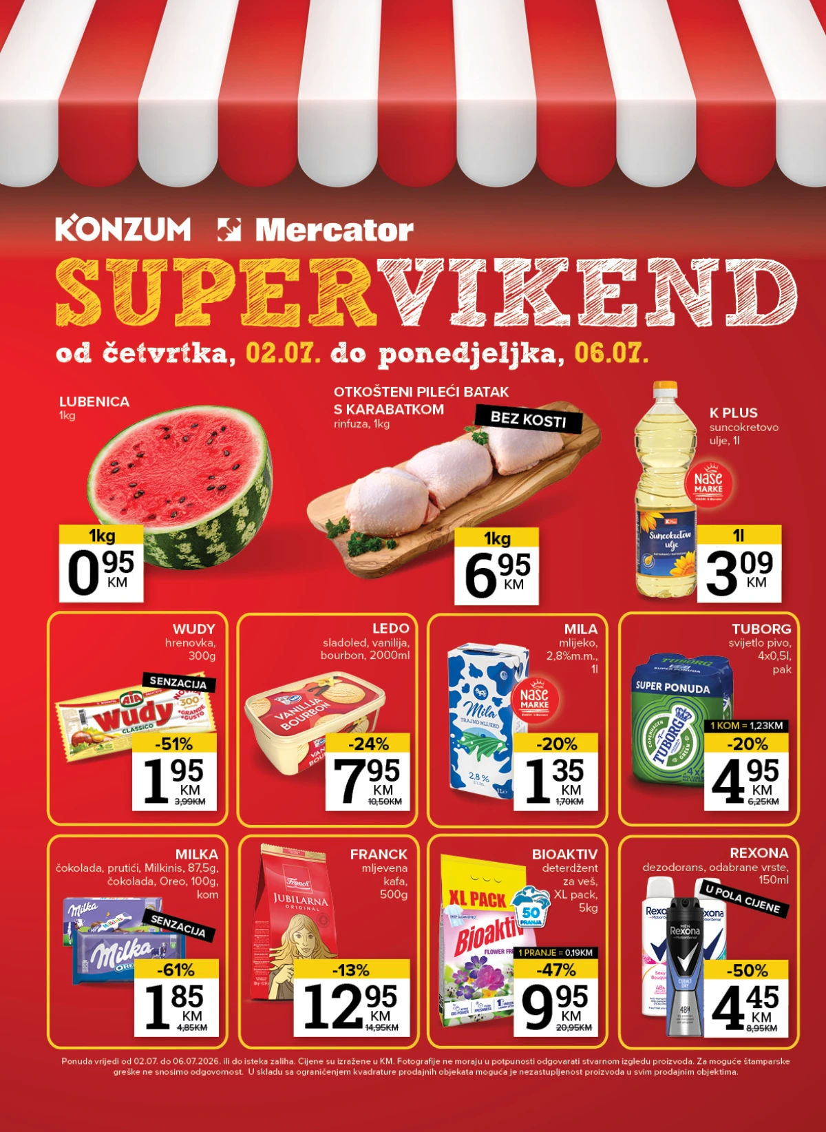 Konzum i Mercator Super Vikend – nova vikend akcija