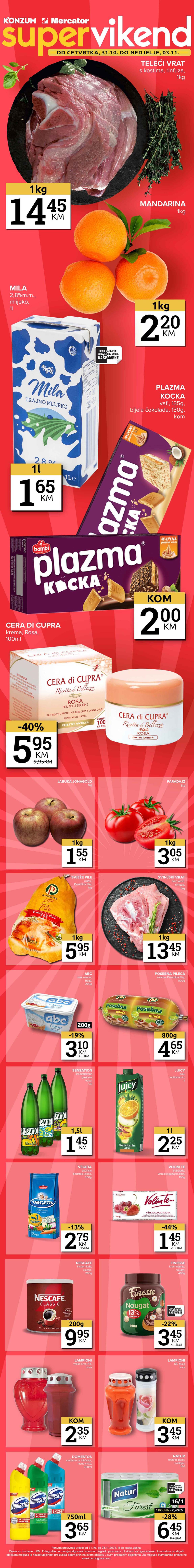 Vikend akcija Konzum i Mercator