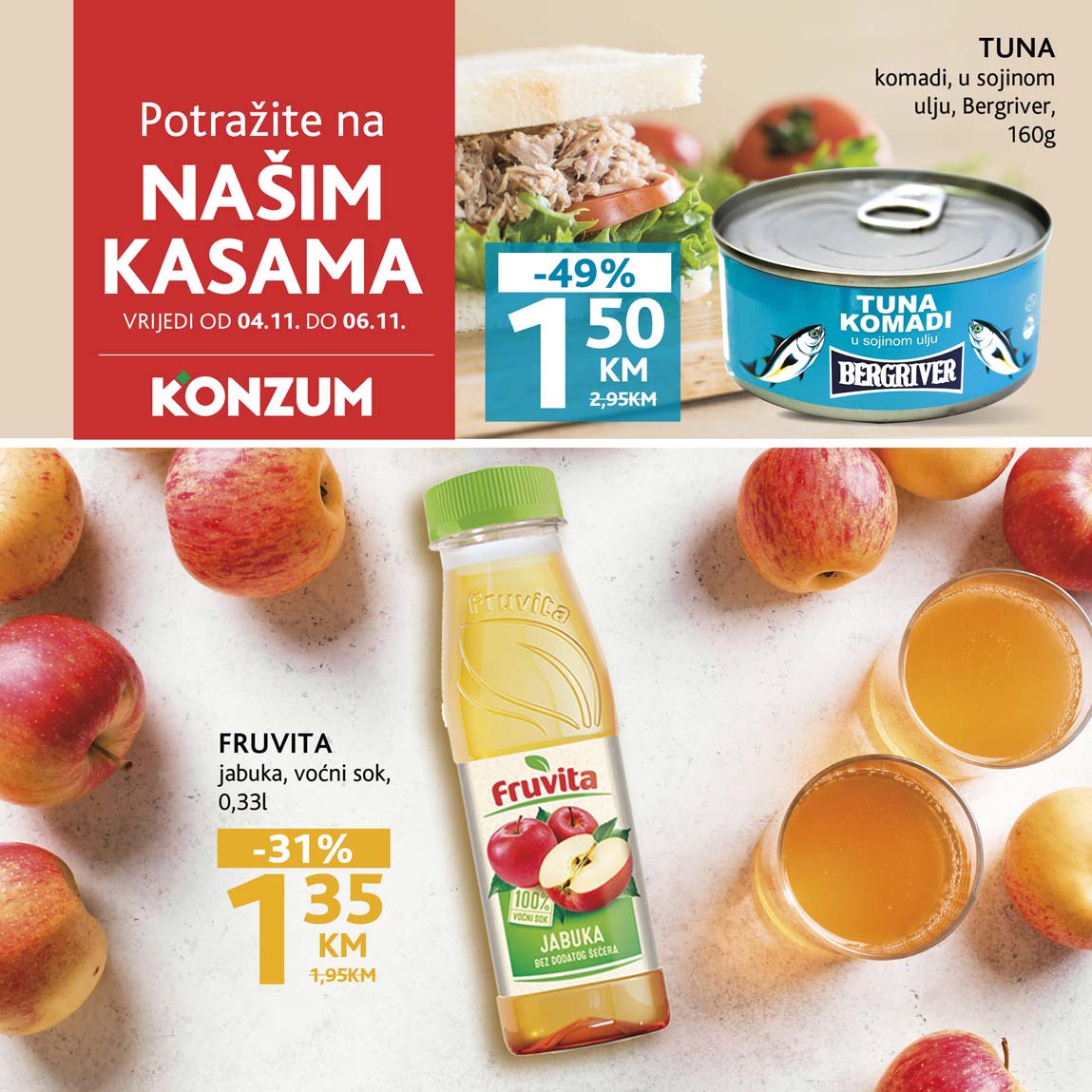 konzum sniženja na kasama