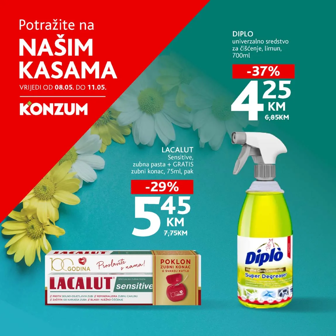 KONZUM Akcija Sniženja na kasama do 11.05.2025