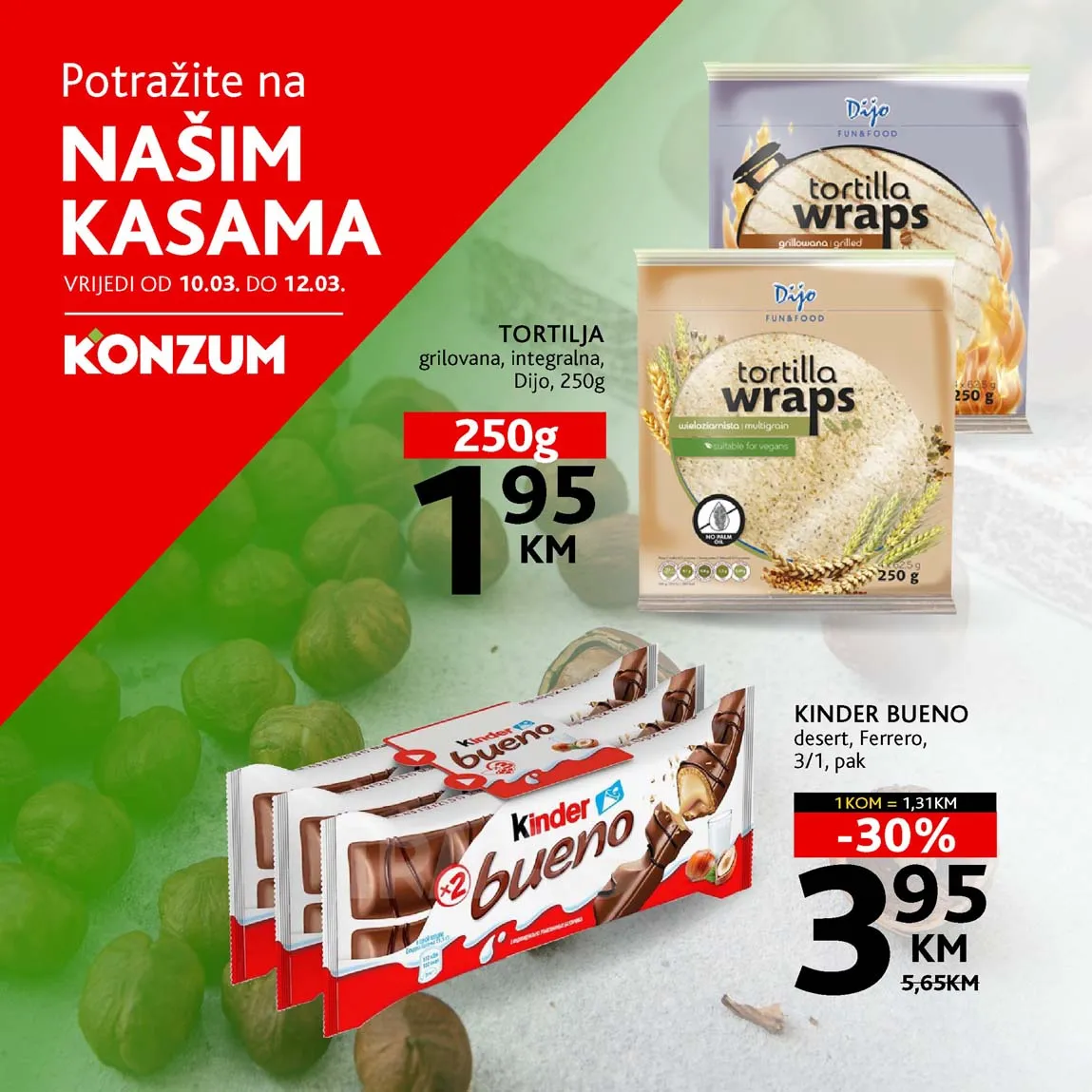 KONZUM Akcija Sniženja na kasama do 12.03.2025