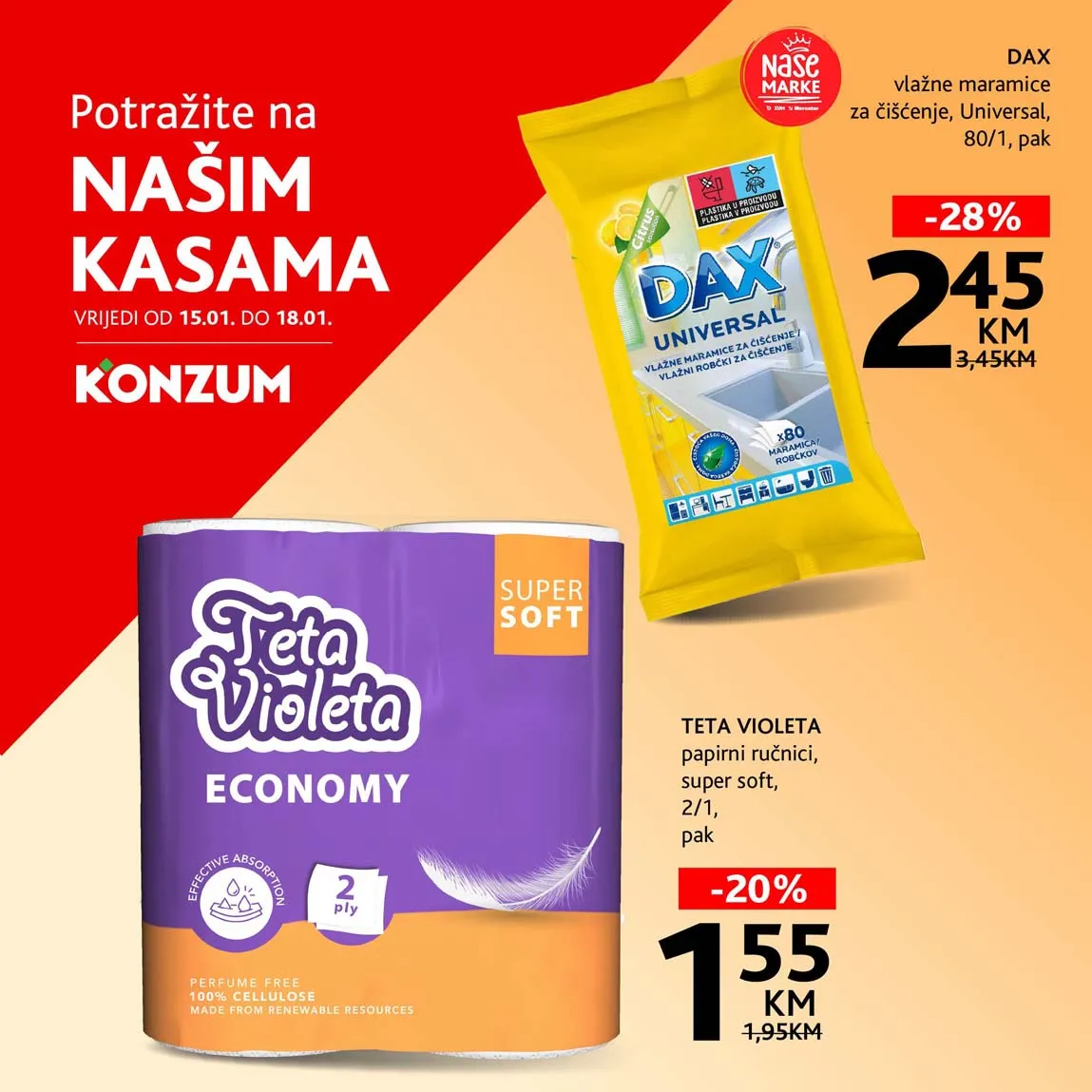 konzum sniženja na kasama