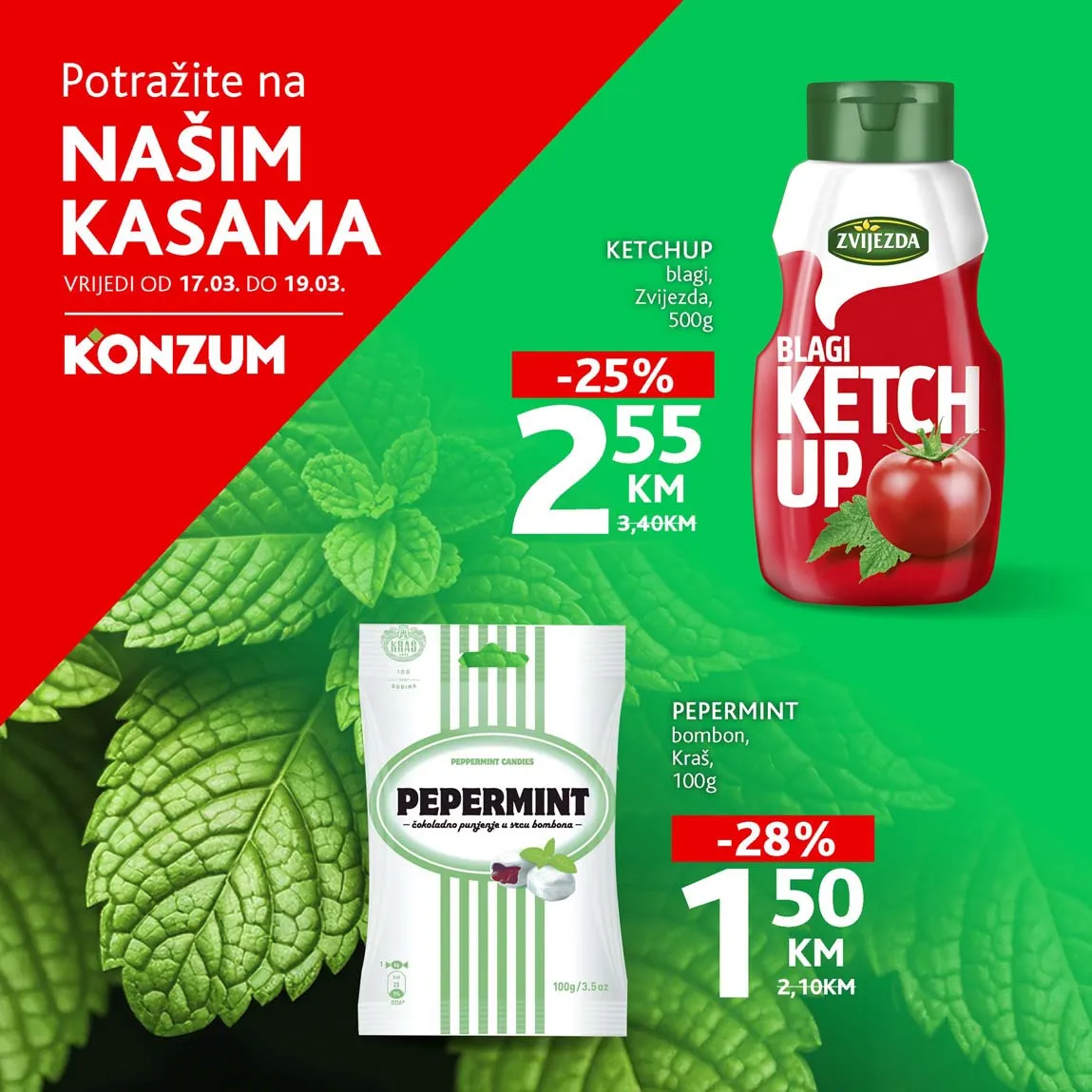 KONZUM Akcija Sniženja na kasama do 19.03.2025
