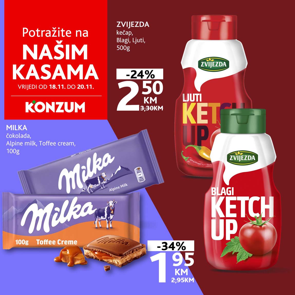 konzum sniženja na kasama