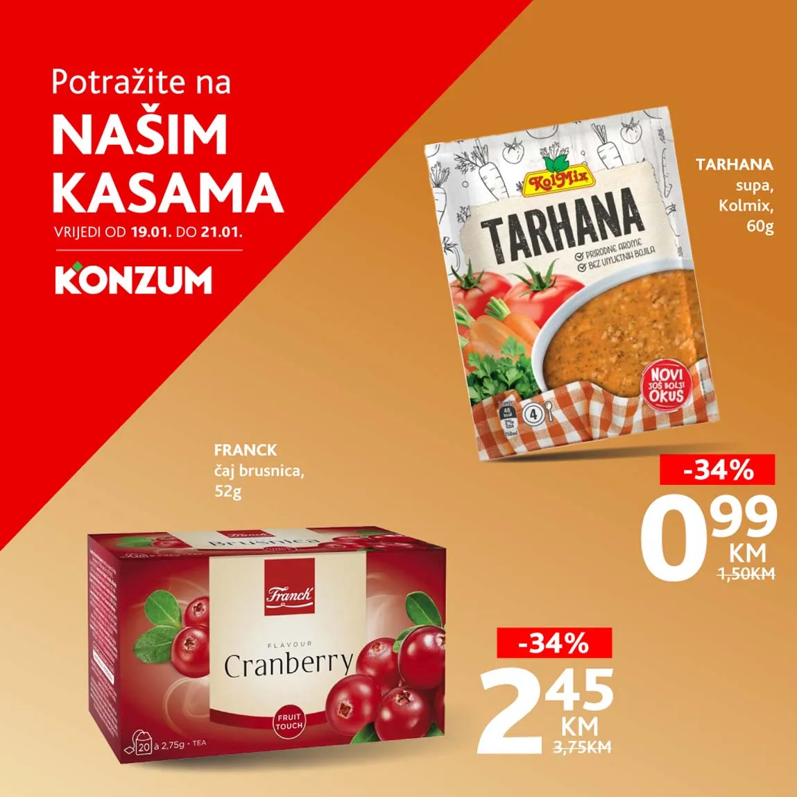 konzum sniženja na kasama