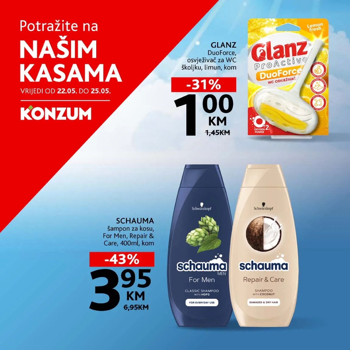 KONZUM Akcija Sniženja na kasama do 25.05.2025