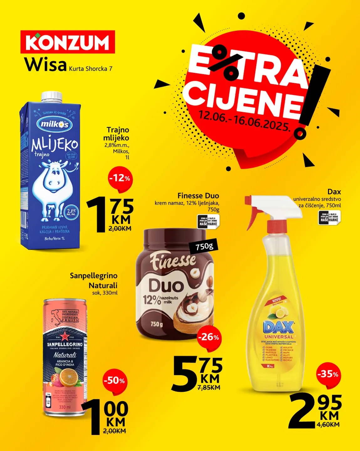 KONZUM Akcija WISA Extra cijene sniženja do 16.06.2025