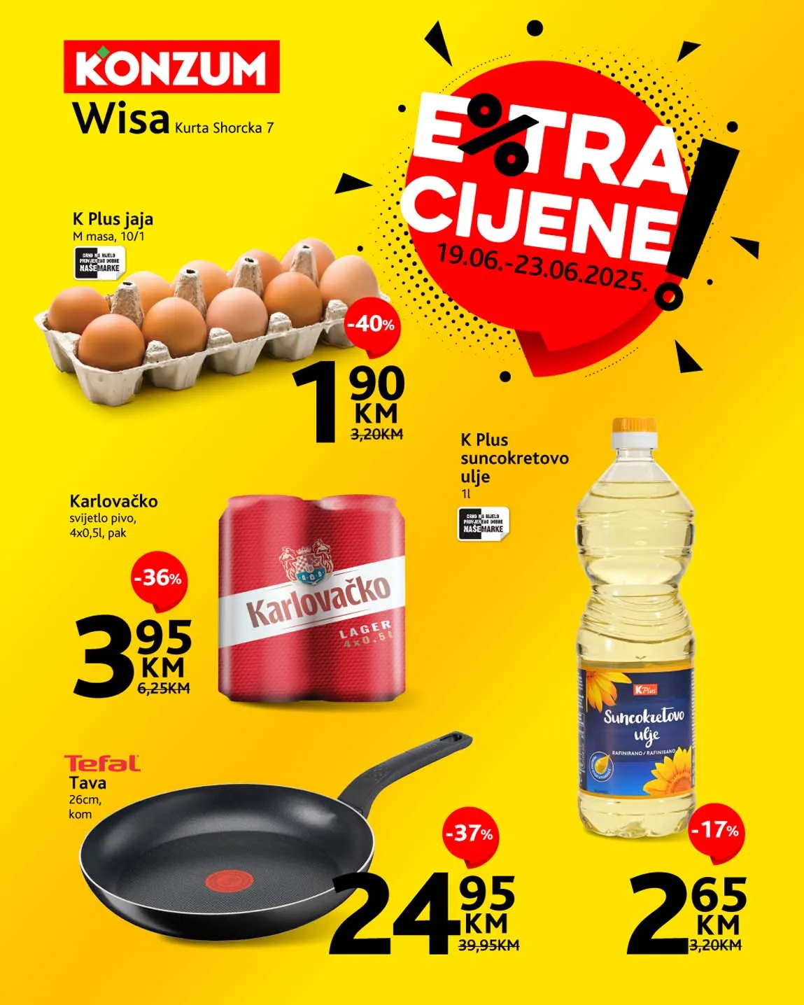 KONZUM Akcija WISA Extra cijene sniženja do 23.06.2025