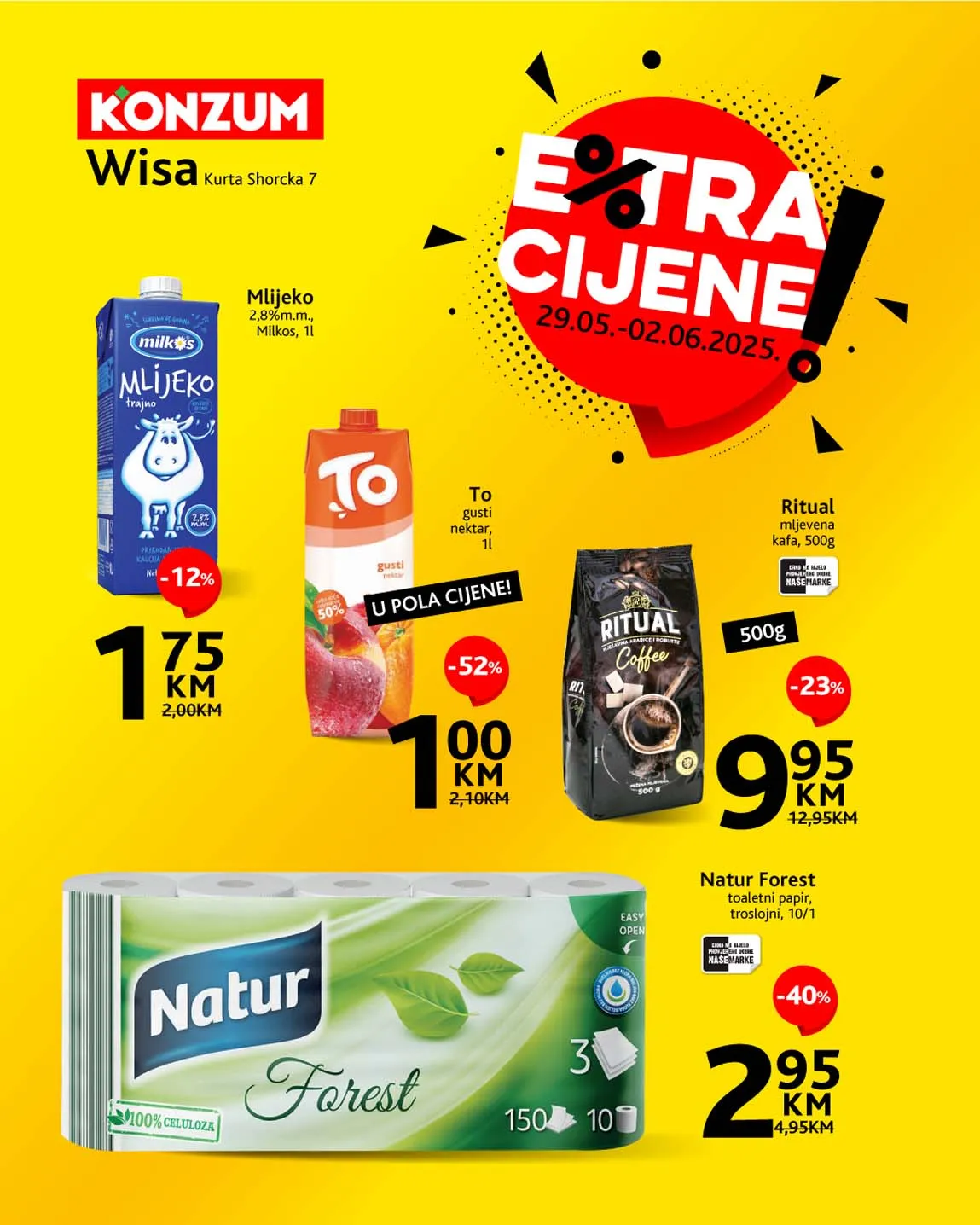 KONZUM Akcija WISA Extra cijene sniženja do 02.06.2025