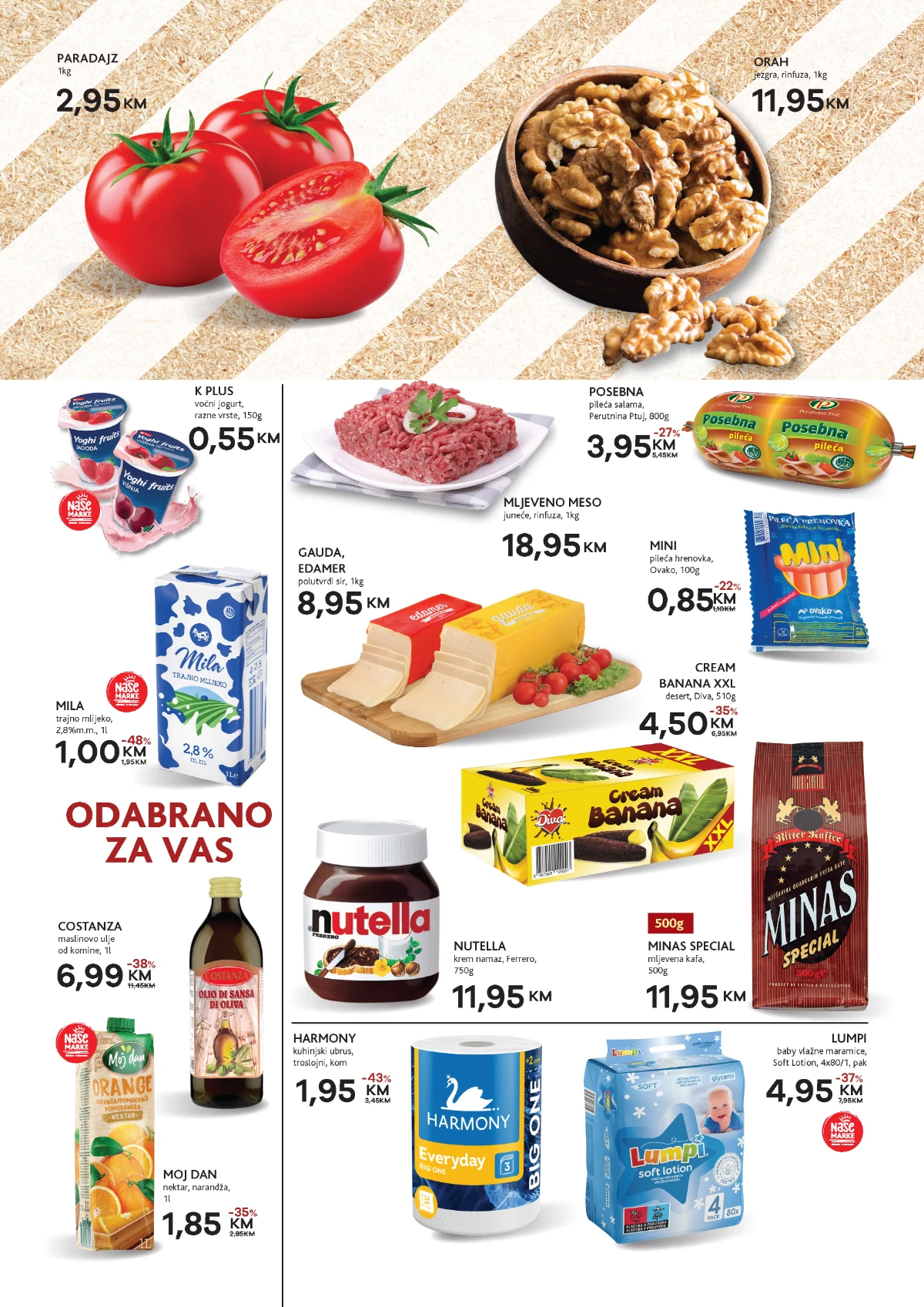 Konzum Zenica katalog maj 2026 – ABC sirni namaz, Meggle proizvodi i Barilla tjestenina na akciji
