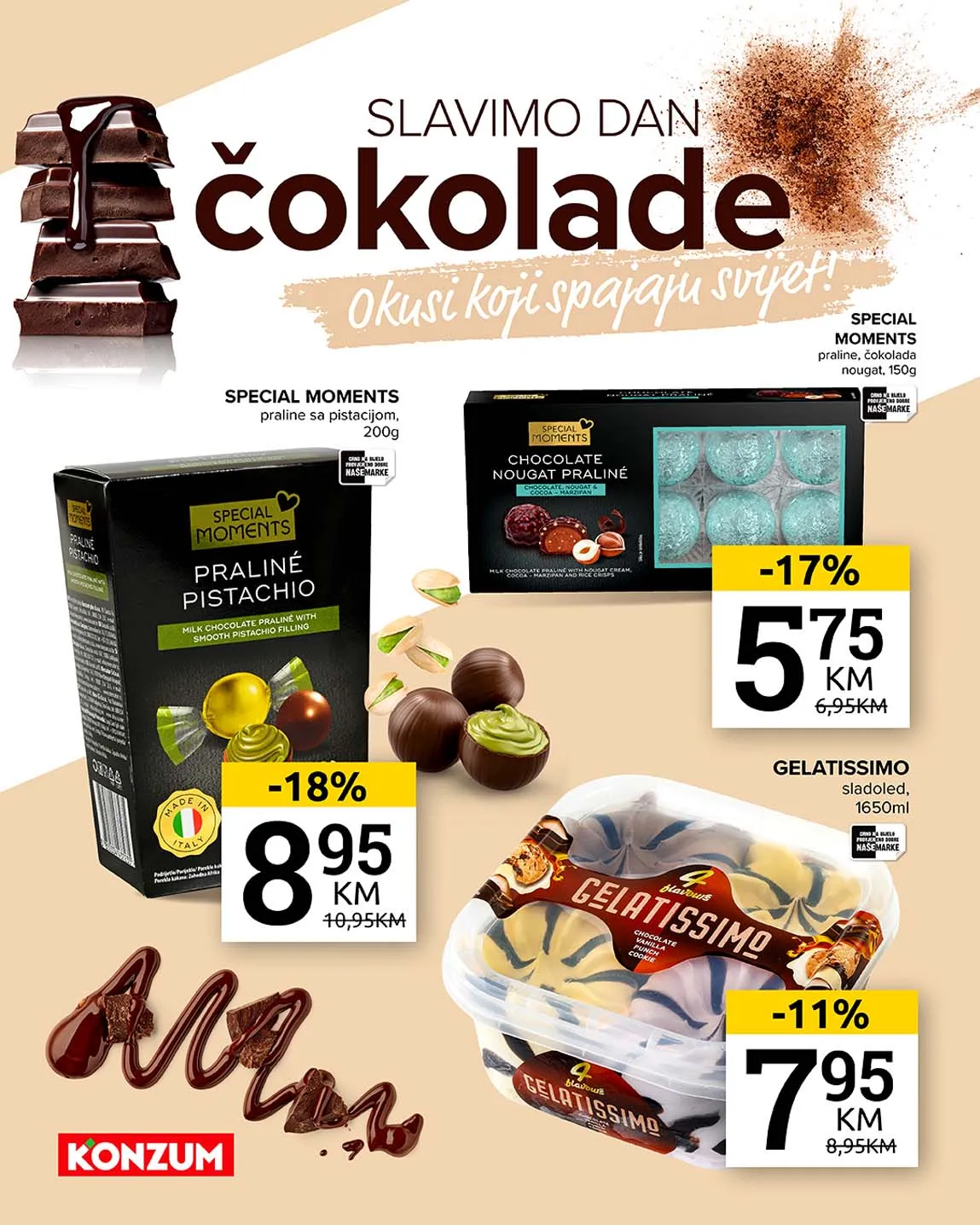 KONZUM Akcija SLAVIMO DAN ČOKOLADE