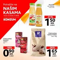 Konzum i Mercator akcija – Top prodaja na kasama do 03.09.2025