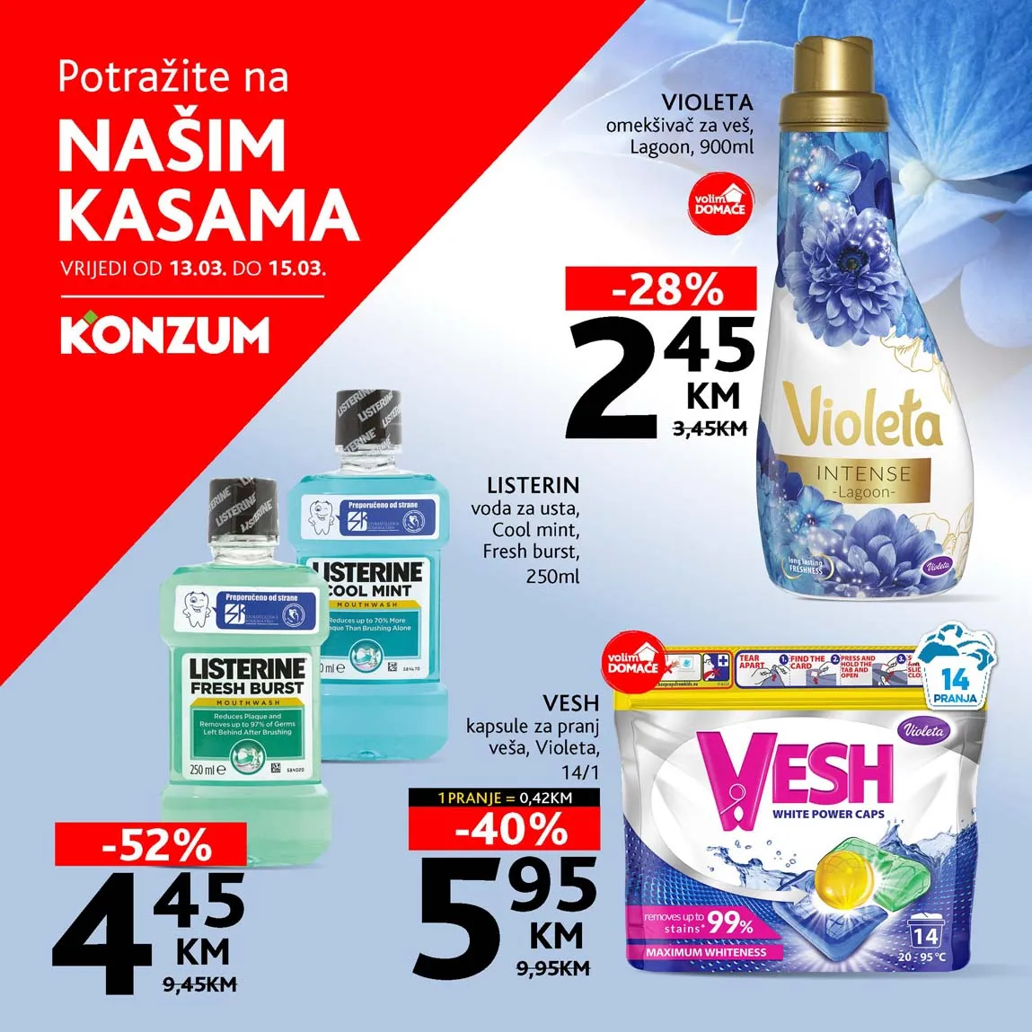 KONZUM Akcija Sniženja na kasama do 15.03.2025