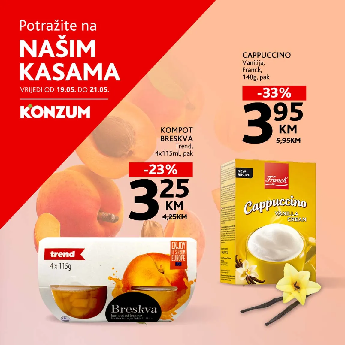 KONZUM Akcija Sniženja na kasama do 21.05.2025