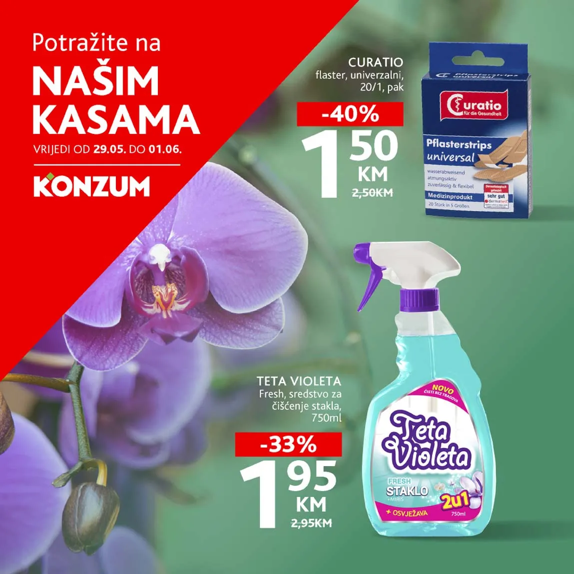 KONZUM Akcija Sniženja na kasama do 01.06.2025