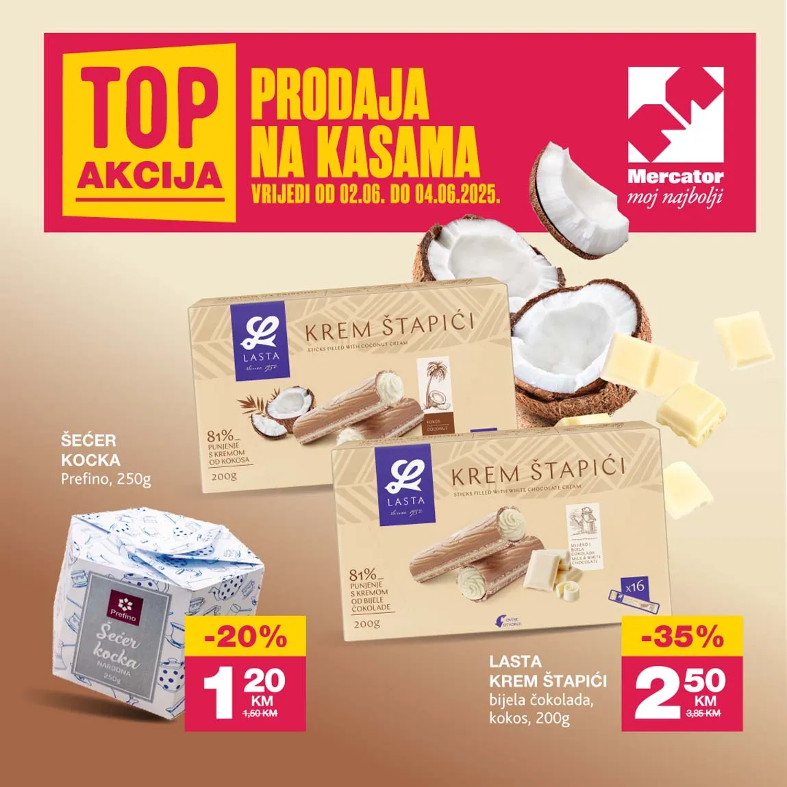 MERCATOR Top Akcija na kasama sniženja do 04.06.2025
