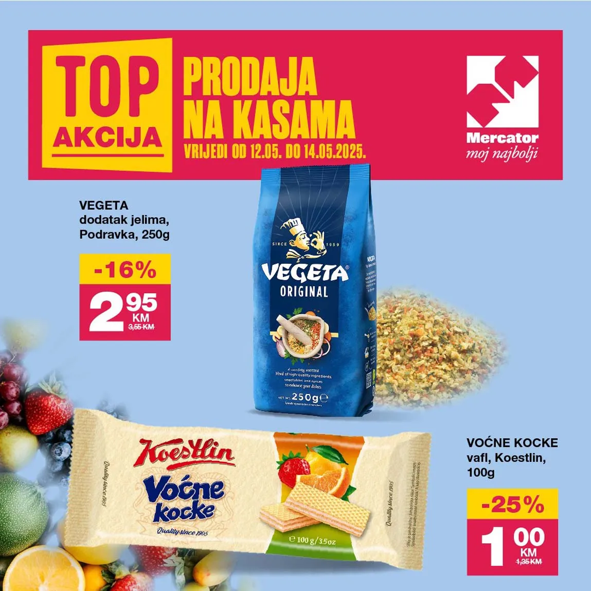 MERCATOR Top Akcija na kasama sniženja do 14.05.2025