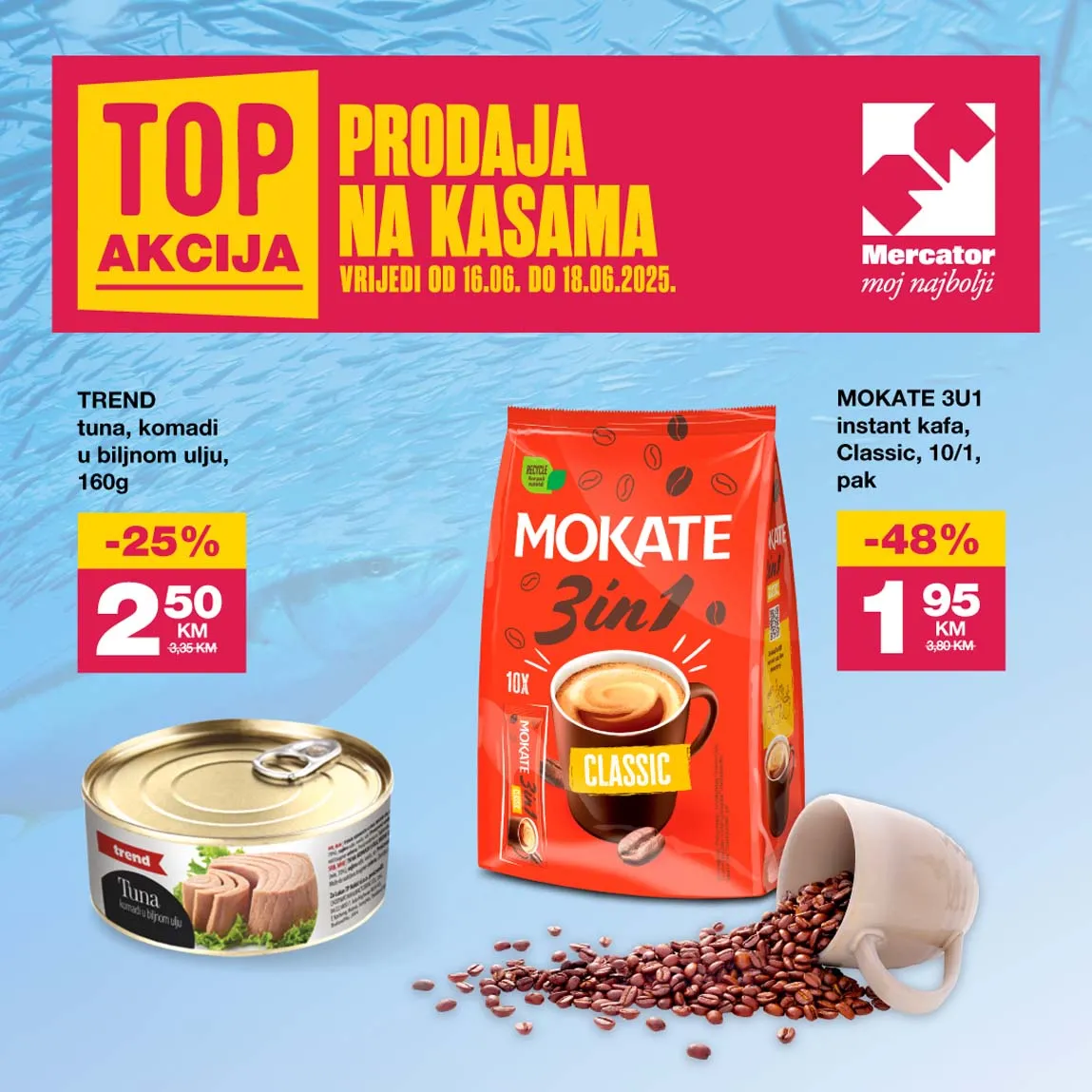 MERCATOR Top Akcija na kasama sniženja do 18.06.2025