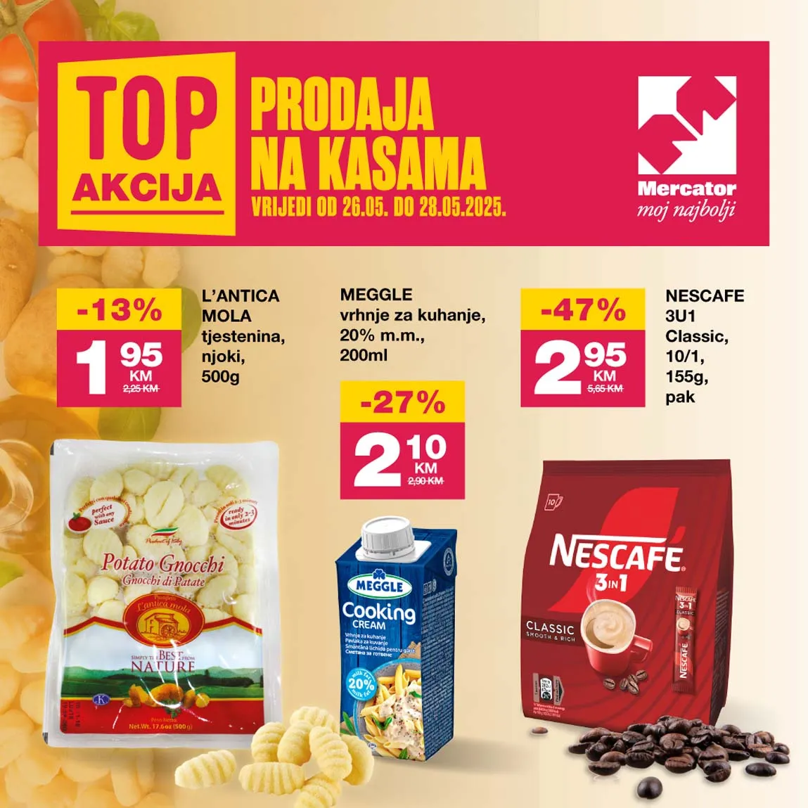 MERCATOR Top Akcija na kasama sniženja do 28.05.2025