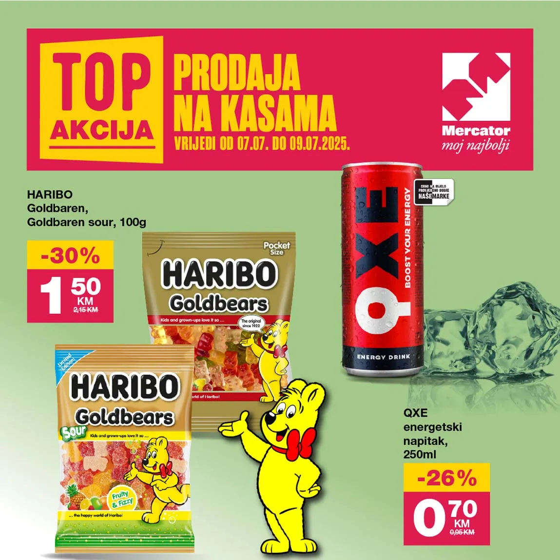 MERCATOR Top Akcija na kasama sniženja do 09.07.2025