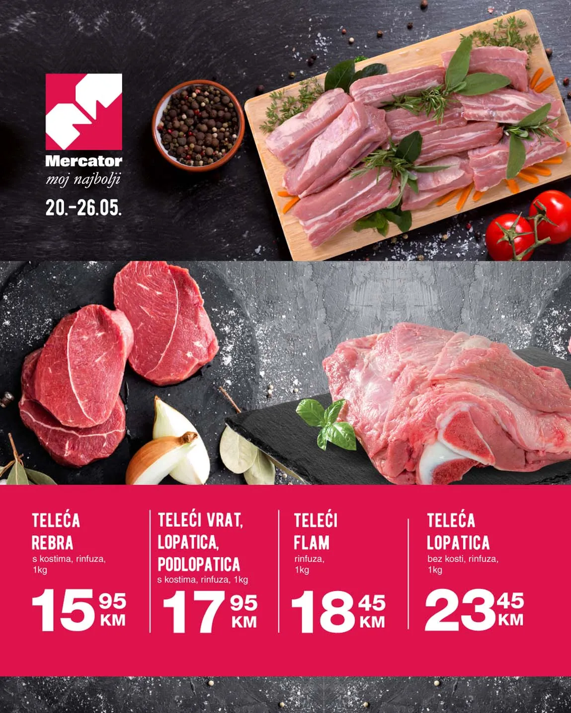 Mercator akcija Katalog mesa Sniženja do 26.05.2025